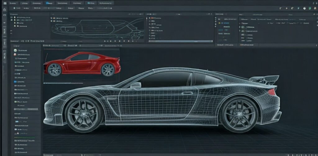 3D Modeling: A Game-Changer for Product Design and Development 9 Gemini_Generated_Image_for infinity skies of a cad generated car